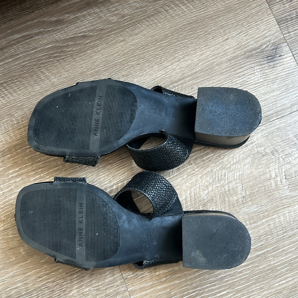 Anne Klein Black Heeled Sandals - Picture 2 of 4